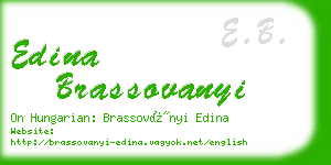 edina brassovanyi business card